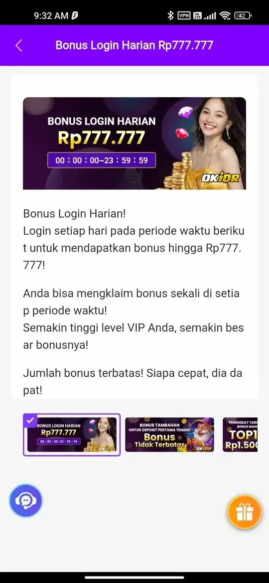 OKIDR permainan slot